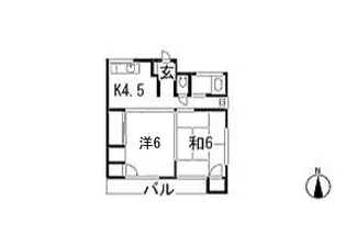 熊本県熊本市南区御幸笛田4【アパート】の間取り
