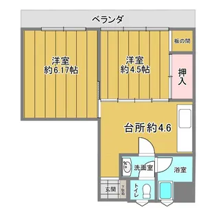 グラード新町【2階】の間取り
