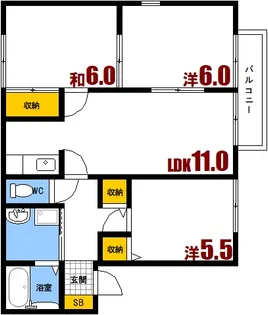 エイトトータス3番館【1階】の間取り