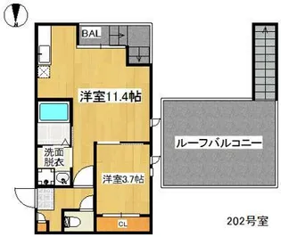Glandticベルメゾン谷【1階】の間取り