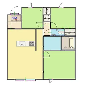 LA・PEACE【1階】の間取り