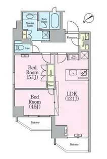 クレストコート蔵前レジデンス【15階】の間取り