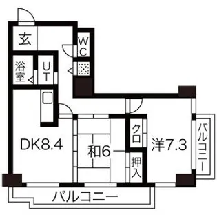 多賀城ロジュマンG棟【10階】の間取り