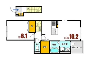 サンカルージ ウェスト【2階】の間取り