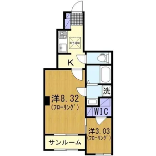 プラシードカーサ南瀬谷【1階】の間取り