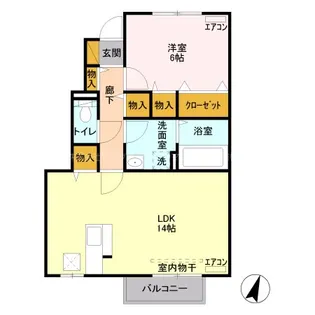 グランシャリオ【1階】の間取り