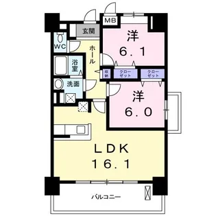 グラン フレール【4階】の間取り