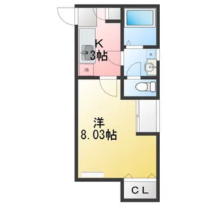クレフラスト東仙台A【1階】の間取り