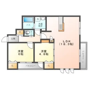 仮)リアンコート【2階】の間取り