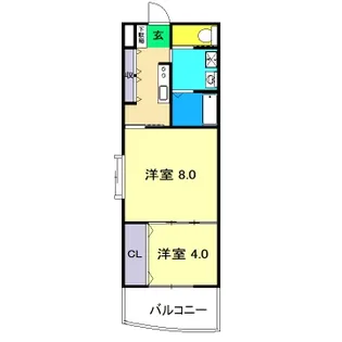 オブジェ朝倉【4階】の間取り