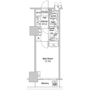コンフォリア蒲田【2階】の間取り