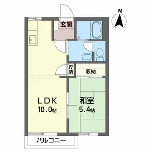タウンハウスながい【2階】の間取り
