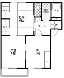 フレグランス宇東川C【1階】の間取り