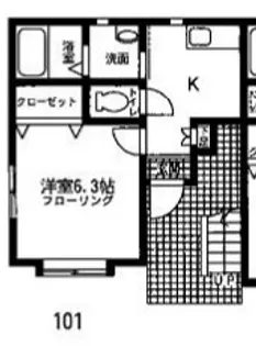 ベルUハイム【1階】の間取り