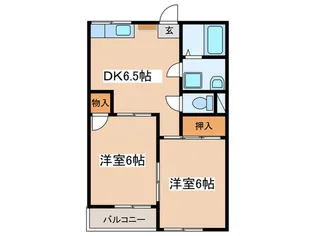 コーポ落合【2階】の間取り