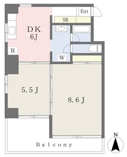 ライムパレス坪井【4階】の間取り