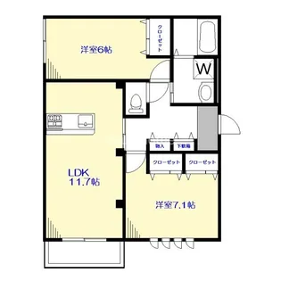 Le Coeur都立大学A棟【1階】の間取り
