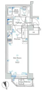 ブランノワール早稲田【4階】の間取り