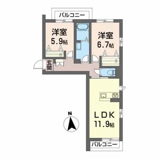 シャーメゾンプレポルト【3階】の間取り
