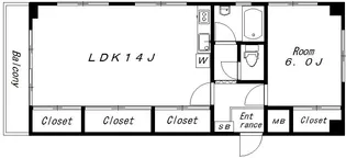 レインボー松原【4階】の間取り