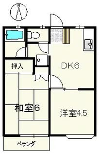 ツインファミネス B棟【1階】の間取り