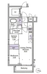 イプセ初台の間取り