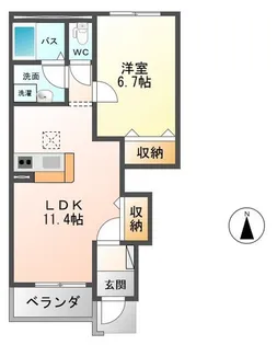 ウィンコート6【1階】の間取り
