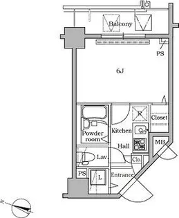 レジディア広尾II【8階】の間取り