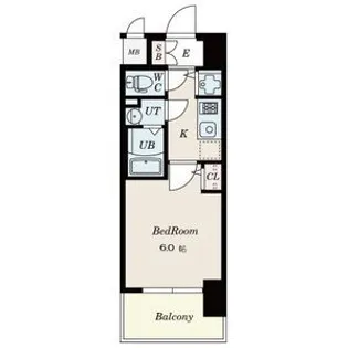 エスリードレジデンス大阪福島【4階】の間取り