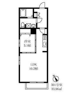 S・FLATIII【3階】の間取り