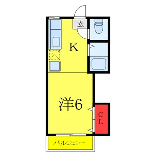 万葉コーポラス【1階】の間取り
