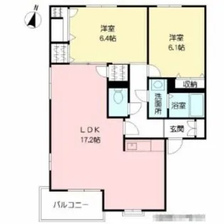 コモンシティ志井II F棟【1階】の間取り