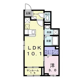 カーサ グラシオッソ B【1階】の間取り