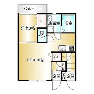 メゾンルーチェ【1階】の間取り