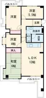 グランドパレス学園前【1階】の間取り