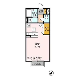 ラグーナフォンテーヌ【1階】の間取り