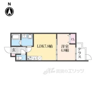 LEI椥辻【1階】の間取り