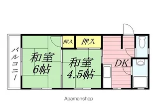若竹マンション【2階】の間取り