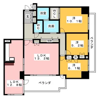 ドムス徳川園【4階】の間取り