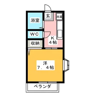 フロンティア神沢D棟【1階】の間取り
