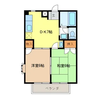 グリーンハイツ林【2階】の間取り