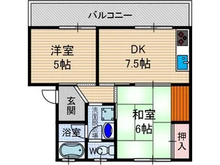 水尾ハイツ【1階】の間取り