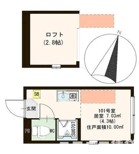 ハーモニーテラス西ヶ原II【1階】の間取り