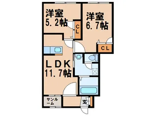 メゾン・キング【1階】の間取り