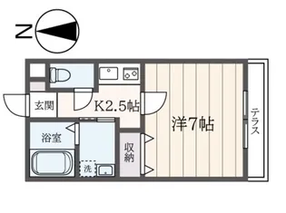 メゾンクリスタル壱番館【1階】の間取り