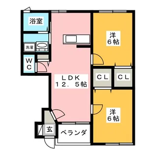 ドリームフォレスト北島【1階】の間取り