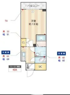 GENOVIA浅草IVskygarden【8階】の間取り