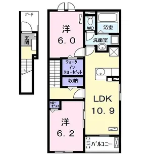 カサジーオ【2階】の間取り