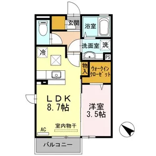 フェアプラッツ B棟【1階】の間取り