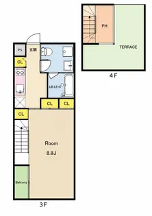 AKHA2【3階】の間取り